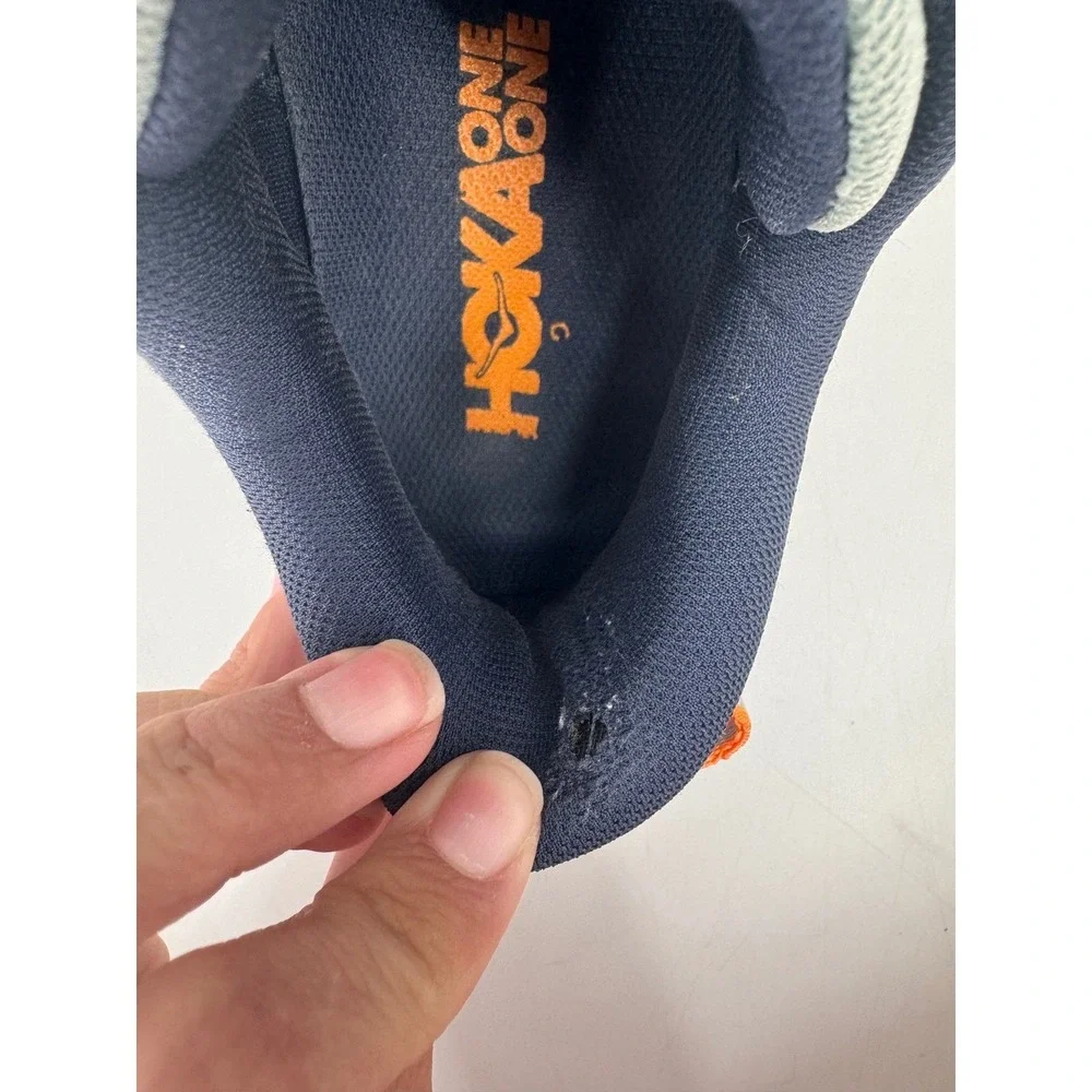 Hoka One One Bondi 7 Running Shoes Women 7 Blue Orange Max Cushion Road Runner